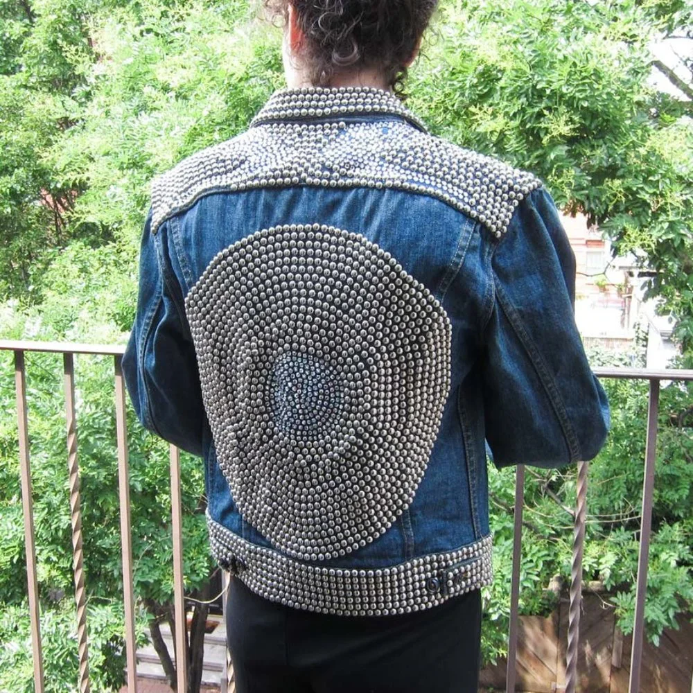 A one-of-a-kind 1973, studded and rhinestone Goldsmith’s jacket. - Picture 4 of 7